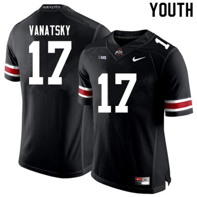 Youth Ohio State Buckeyes #17 Danny Vanatsky Black Nike NCAA College Football Jersey New Style API2344KO